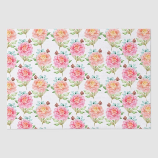 Papel De Seda Patrón floral (Anverso)