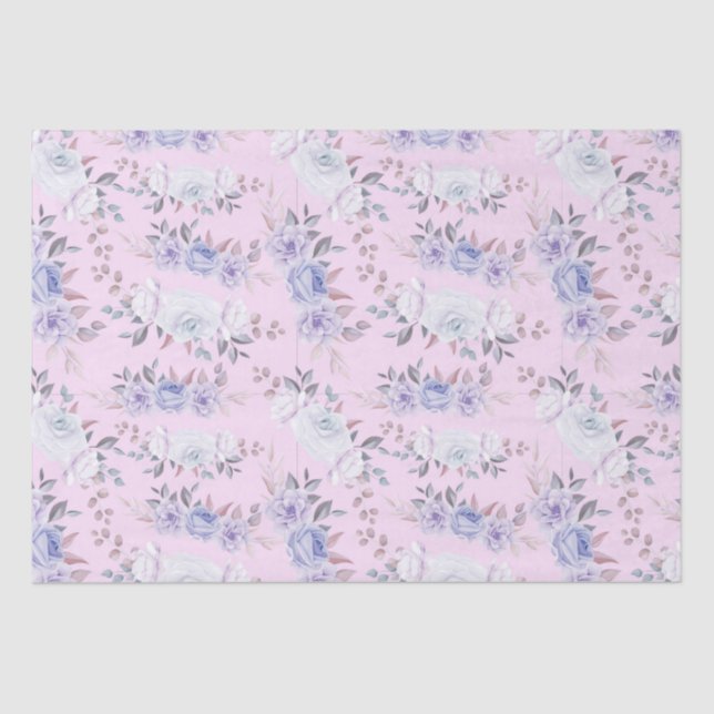 Papel De Seda Patrón floral (Anverso)