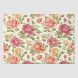 Papel De Seda Patrón floral