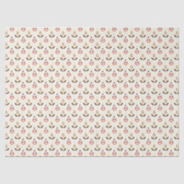 Papel De Seda Patrón floral abstracto con diseños alternos