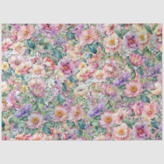 Papel De Seda Patrón floral acuarela, fondo floral