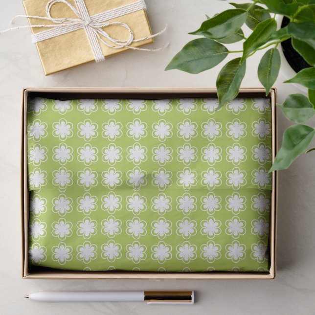 Papel De Seda Patrón floral alegre de primavera (Regalo )