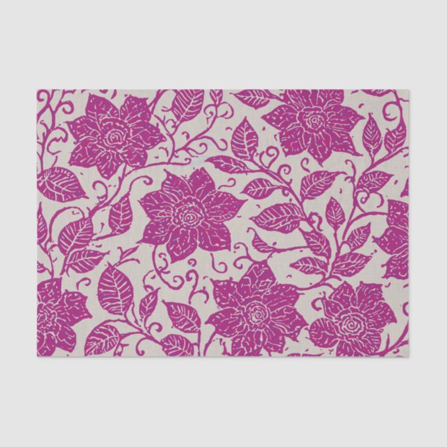 Papel De Seda Patrón floral antiguo (Anverso)