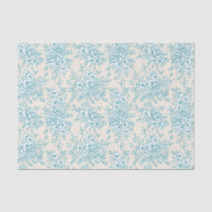 Papel De Seda Patrón floral Blue Rose Bouquet Garden