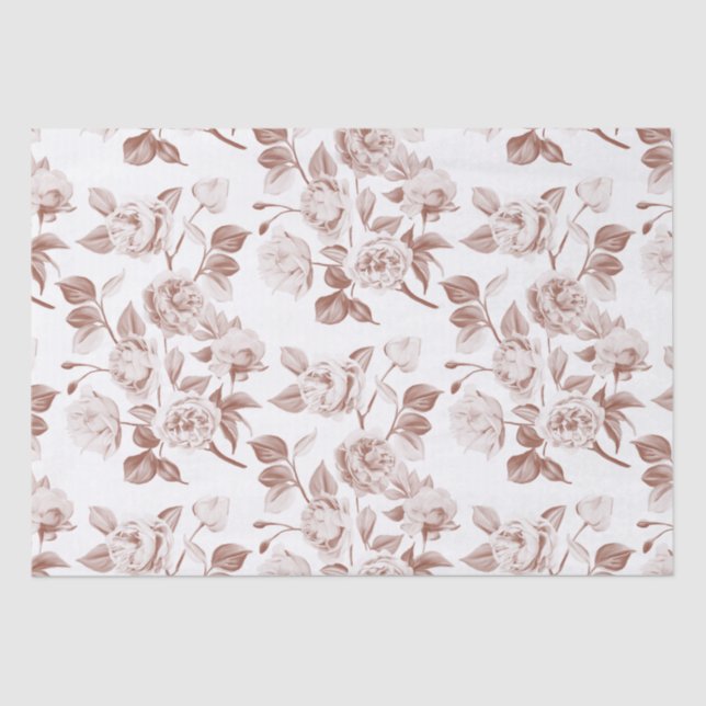 PAPEL DE SEDA PATRÓN FLORAL BOTÁNICO MODERNO DE ECHO (Anverso)