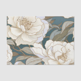 Papel De Seda Patrón floral botánico pastel continuo