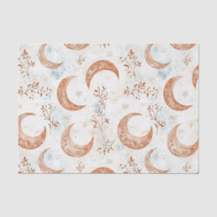 Papel De Seda Patrón floral celestial (3)