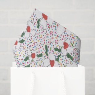 Papel De Seda Patrón floral clásico