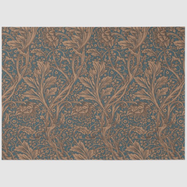 Papel De Seda Patrón Floral Clásico Arcadia de William Morris (Anverso)