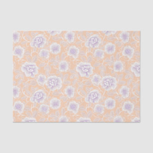 Papel De Seda Patrón floral con colores de melena y melena