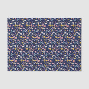 Papel De Seda Patrón floral de acuarela bohemio moderno2