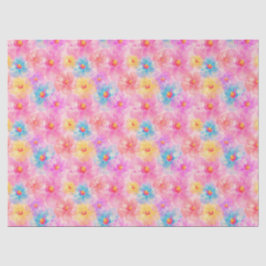 Papel De Seda Patrón floral de acuarela retro