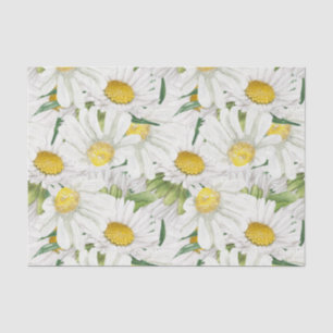 Papel De Seda Patrón Floral de Daisies Delight