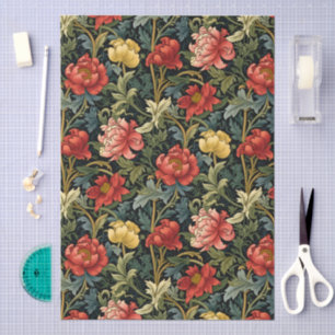 Papel De Seda Patrón floral de decoupage al estilo de William Mo