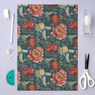Papel De Seda Patrón floral de decoupage al estilo de William Mo