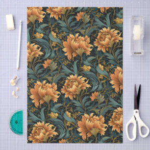 Papel De Seda Patrón floral de decoupage al estilo de William Mo