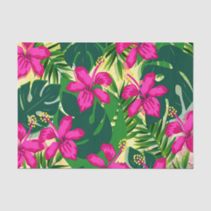 Papel De Seda Patrón floral de estilo hawaiano tropical