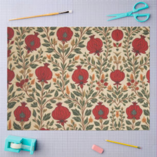 Papel De Seda Patrón floral de granada de William Morris Fruta