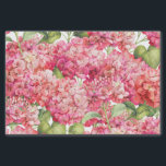 Papel De Seda Patrón floral de hidrangea rosa de coral de vintag<br><div class="desc">Este papel de tejido floral de estilo vintage presenta flores románticas de hortensias rosadas de coral en un patrón elegante. Perfecto para el envolvimiento de regalo de boda o para proyectos artesanales,  incluyendo desacoplamiento. Diseñado por la artista de renombre mundial ©Tim Coffey.</div>