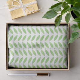Papel De Seda Patrón floral de hoja verde