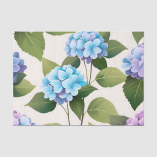 Papel De Seda Patrón floral de Hydrangea
