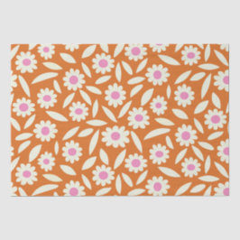 Papel De Seda Patrón floral de margaritas retro geniales en nara