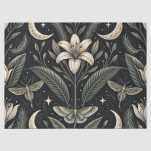 Papel De Seda Patrón floral de mariposa gótica (5)