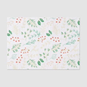 Papel De Seda Patrón floral de Navidades clásicos