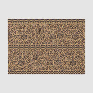 Papel De Seda Patrón floral de oro del renacimiento italiano