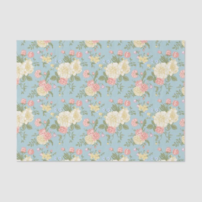 Papel De Seda Patrón floral de Peony Garden (Anverso)