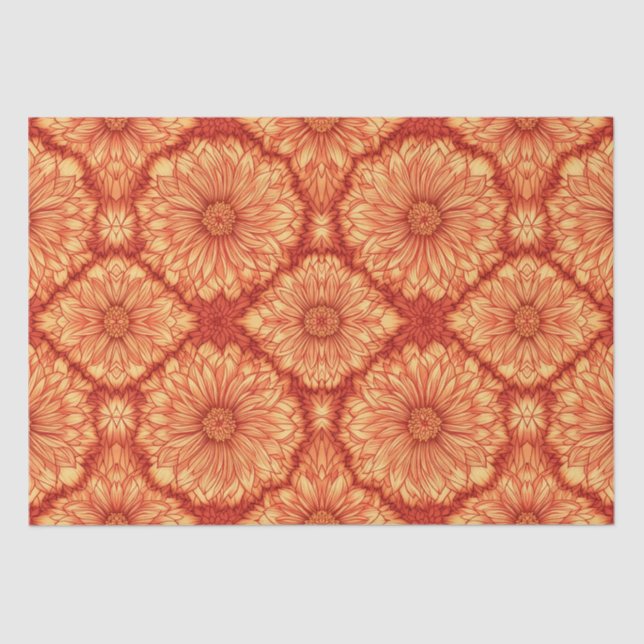 PAPEL DE SEDA PATRÓN FLORAL DE RED BOHO (Anverso)