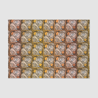 Papel De Seda Patrón floral de Rosas negros y dorados de época