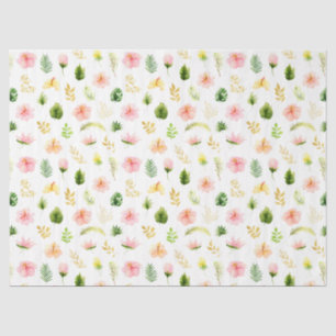 Papel De Seda Patrón floral de selva tropical