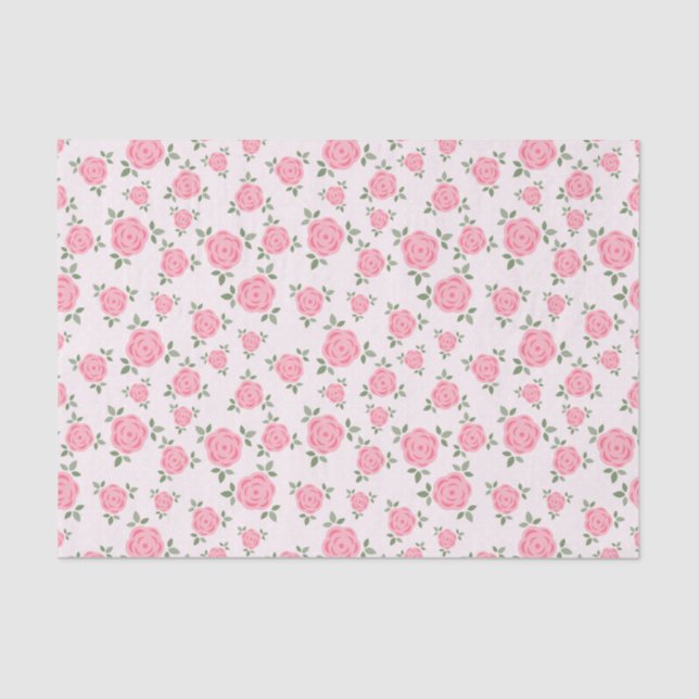 Papel De Seda Patrón floral dulce (Anverso)