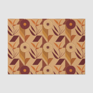 Papel De Seda Patrón floral escandinavo de otoño