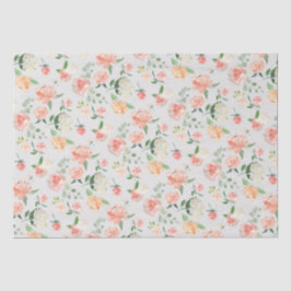 Papel De Seda Patrón floral femenino rosa y rosa