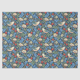 Papel De Seda Patrón floral, fresa y pájaro vintage