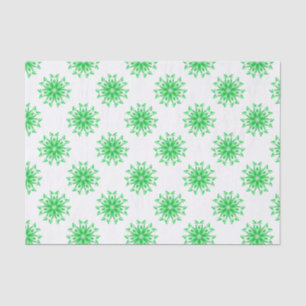 Papel De Seda Patrón floral fresco verde