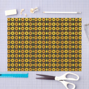 Papel De Seda Patrón floral futurista