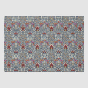 Papel De Seda Patrón Floral Índigo Vintage de William Morris