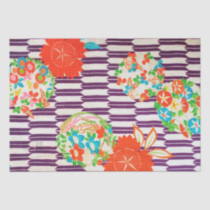 Papel De Seda Patrón floral japonés