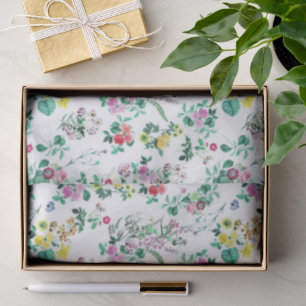 Papel De Seda Patrón floral ligero y bonito
