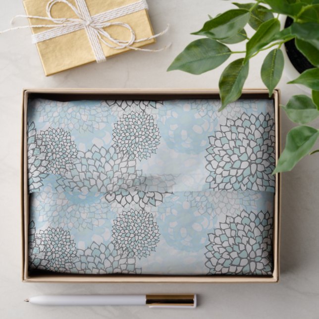 Papel De Seda Patrón floral moderno de moda (Regalo )