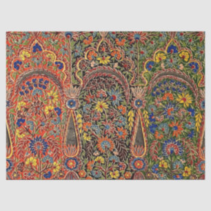 Papel De Seda Patrón floral multicolor vintage