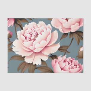 Papel De Seda Patrón floral peony vintage