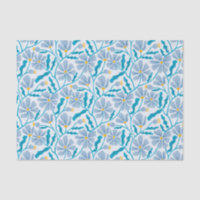 Patrón floral retro azul