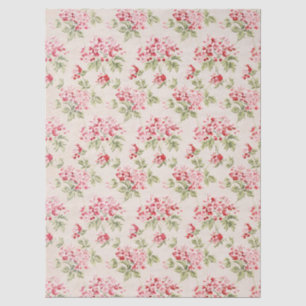 Papel De Seda Patrón Floral Rosa Vintage Shabby Chic