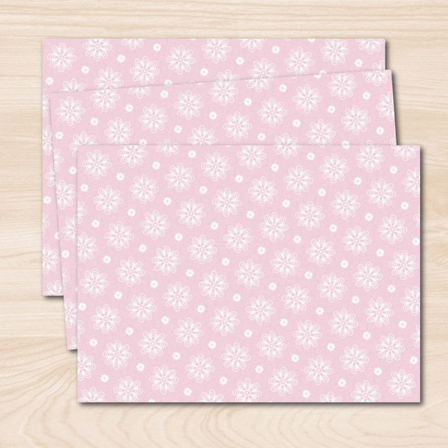 Papel De Seda Patrón floral rosa y blanco (Subido por el creador)