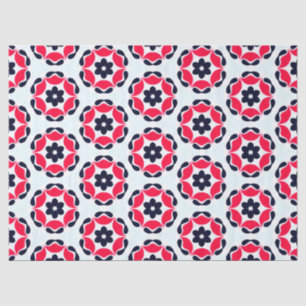 Papel De Seda Patrón floral rosa y negro