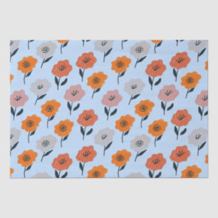 Papel De Seda Patrón floral vibrante